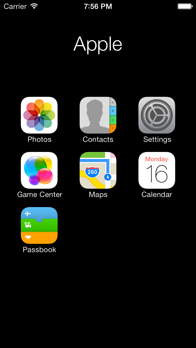 Folder details on iOS 7